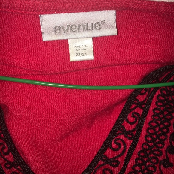 Avenue 22/24 Red Soutache Trim Dress - Picture 6 of 6